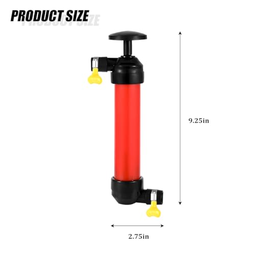 Car Liquid Transfer Pump, Multi-Use Manual Vehicle Transmission Fluid Pump Kit with Air Hose & Clamp, Automotive Gas Oil Transfer Tool, Universal for SUV Caravan Truck