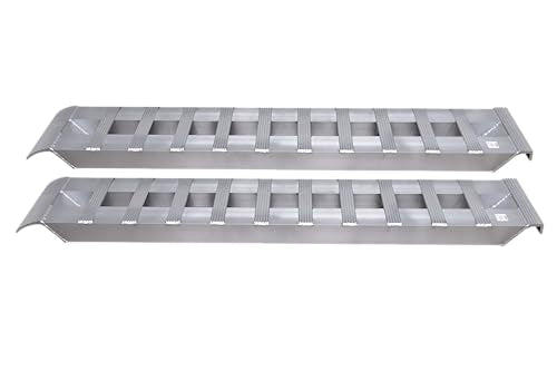 GEN-Y Hitch Extreme Duty Aluminum Loading Ramps - Set of 2, 6 Feet Long x 15 Inches Wide, 10000 LBS Capacity, Hybrid Hook and Plate Ends, Serrated Cross Rungs for Maximum Traction - size: 6 ft