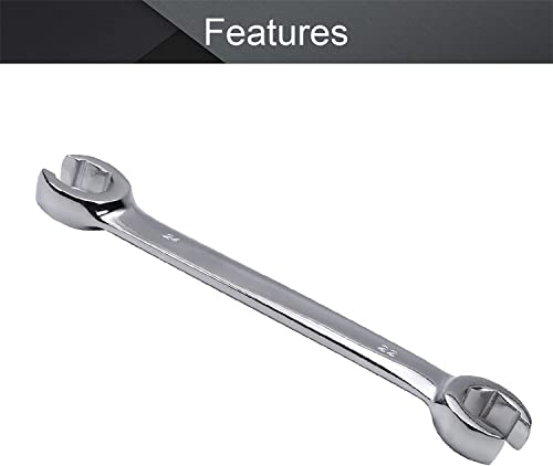 Heyiarbeit Flare Nut Wrench, 22mm x 24mm Metric Double Open End, 1Pcs - size: 22*24mm, style: 1PC