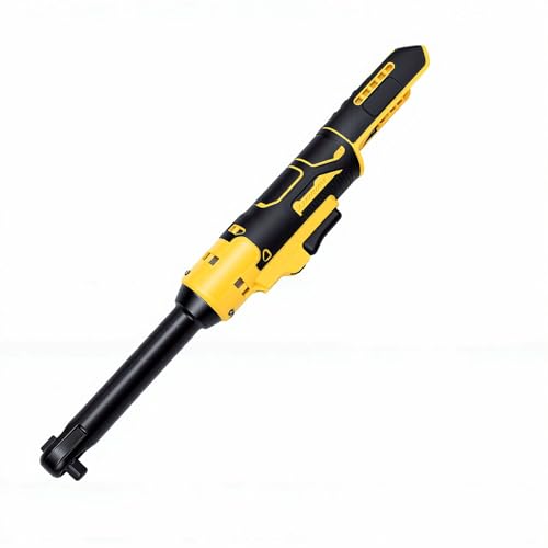 GOTOTOP 3 8 Inch Cordless Ratchet Wrench Electric Ratchet Tool ABS Carbon Steel with Reinforced 6.3 Inch Head 1 2 and 1 4 Adapters for Tight Spaces Automotive Repair Mechanics