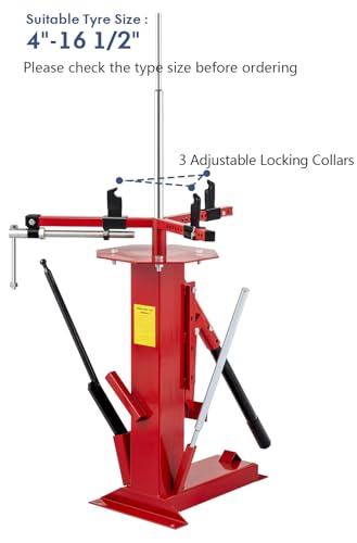 Manual Tire Changer with Bead Breaker, Fits 4"-16.5" Tires | Heavy-Duty Portable Tire Changer, No Power Required, Ideal for ATV, Lawn Equipment, Cars & Light Trucks