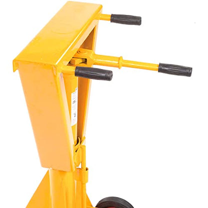 Global Industrial 100,000 Lb. Static Capacity Heavy Duty Trailer, Yellow | Stabilizing Jack Stand, 50000 lb. Lifting Capacity, 39-1/2" to 51" Height Adjustment, Steel