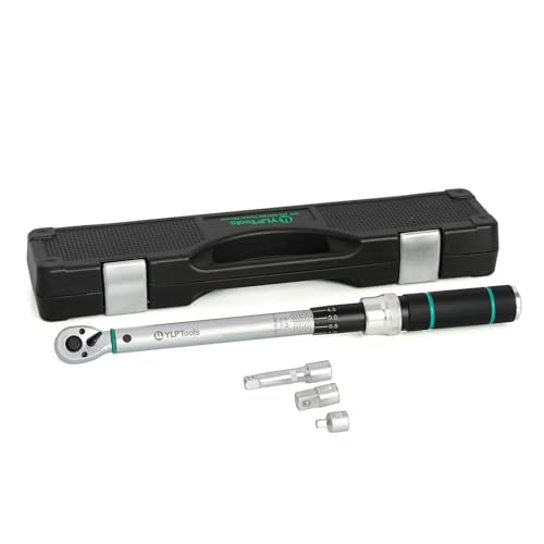 4-Piece Torque Wrench Set – 3/8" Drive Click Torque Wrench (10–80 ft-lb), 1/4" & 1/2" Drive Adapters, 3-Inch Extension Bar, ±3% Accuracy, Chrome Vanadium Steel, Includes Storage Case - size: 10-80 ft-lb, style: 3/8-inch