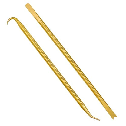 2 Picks Brass Pick Kit, O-Ring and Seal Installation and Extraction Tools with 4 Tip Styles for Scuba Diving, Automotive and DIY Maintenance