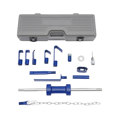 Dent Puller 23inch Long Shaft Slide Hammer Dent Removal Kit with Portable Toolbox, Multiple Tools Automotive Heavy Dent Remover Repair for Door Panels, Bumpers, Mudguards, Side Panels