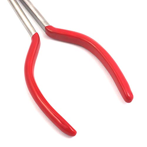 OdontoMed2011® VISE-GRIP Long Reach Long Nose Pliers, 11-Inch Red Grip Stainless Steel/Vinyl Grips