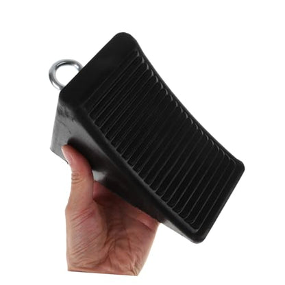 ABOOFAN Heavy Duty Rubber Wheel Chock Set Portable Non-Slip Tire Stopper for Cars RVs and Trailers Sturdy Adjustable Ramp Wedge for Travel and Camping