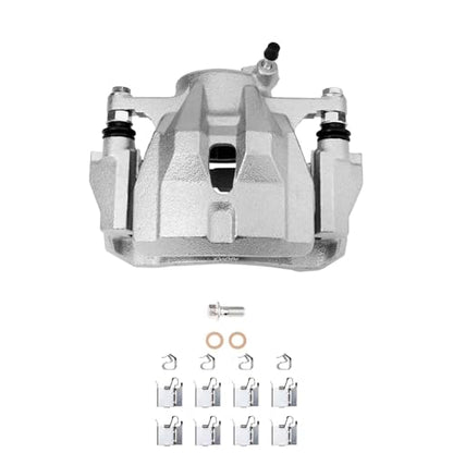 Detroit Axle - Front Steering Knuckles Hubs Brake Calipers w/Brackets Replacement for 2014-2018 Toyota Corolla Matrix - 4pc Set - size: 4BU50415/Kit