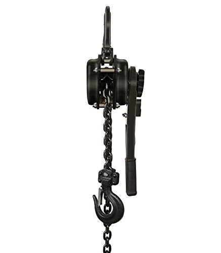 Manual Lever Hoist Come Along 3/4 TON 1650 LBS Capacity 10FT Lift 2 Heavy Duty Hooks Commercial Grade Steel for Lifting Pulling Construction Building Garages Warehouse Automotive Machinery