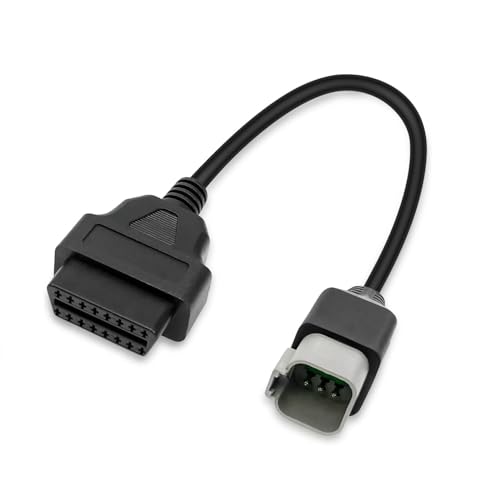 6 Pin OBD Motorcycle Cable 6pin OBD obd2 Diagnostic Moto Motorrad Adapter CAN OBD2 OBDII Diagnostic Connector for BRP Moto ATV UTV Motorcycle Bike Polaris Slingshot Motorbike Sportsman