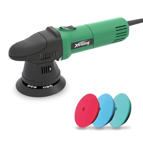 Buffer Polisher, 5-Inch 8MM Dual Action Random Orbital Car Polisher with 6 Variable Speed MAX4500 RPM, Car Detailing Kit for Car Detailing Polishing and Waxing