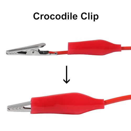 2Pack 4mm Banana Plug to Alligator Clip Test Leads 1 Meter Heavy-Duty Copper Flexible Jumper Wire for Electronics Testing - color: 2set banana to alligator clip