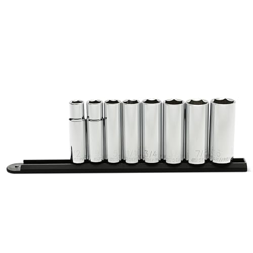GEARWRENCH 1/2" Drive Deep SAE Socket Set 8 Pc., 6 Point- 80705