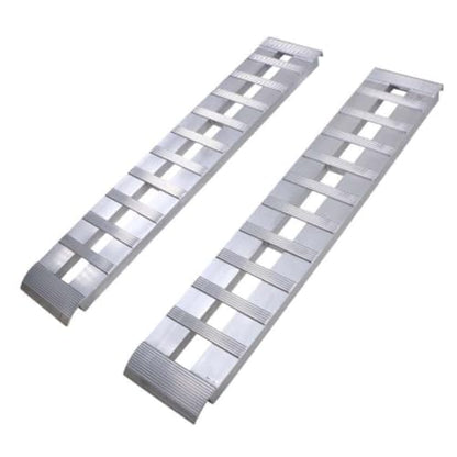 GEN-Y Hitch Heavy Duty Aluminum Loading Ramps - Set of 2, 10 Feet Long x 15 Inches Wide, 10000 lbs Capacity, Hybrid Hook and Plate Ends, Serrated Cross Rungs for Maximum Traction - size: 10'