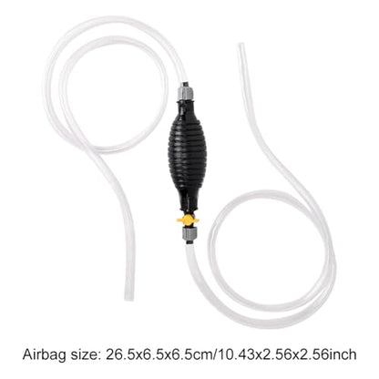 Manual Gasoline Siphon Pump Fuel Transfer Hose with Metal Clip Multifunctional Liquid Suction Pump for Petrol Oil Water Aquarium & Fuel Transfer - color: Upgraded 1m