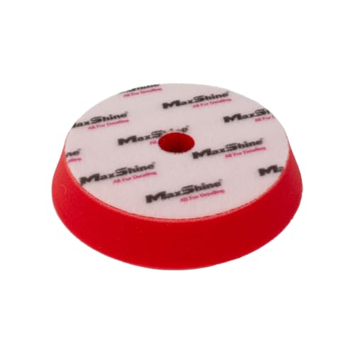 Maxshine 5” Universal High Pro Finishing Foam Pad – Compatible with DA & Rotary Polishers – Professional Detailing Pad for High-Gloss Finishing – Washable & Reusable – Hook & Loop Backing - size: 5", style: Finishing
