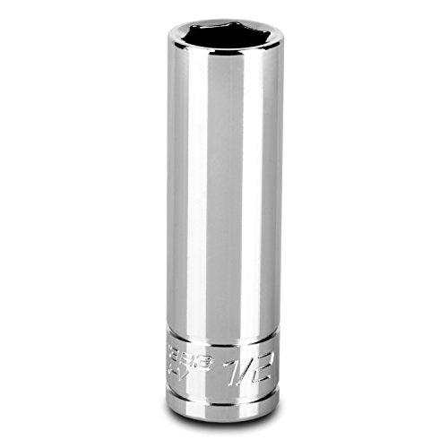 Capri Tools 1/2-Inch Deep Socket, 3/8-Inch Drive, 6-Point, SAE - size: 1/2-Inch