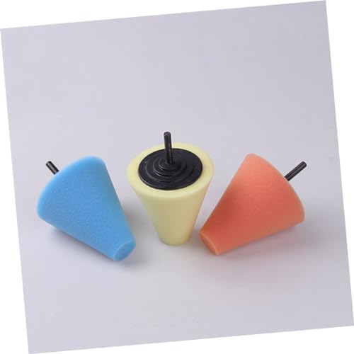 Holibanna Car Polishing Wheel Cone Shaped Burnishing Sponge Buffing Pads for Auto Detailing 2-Piece Set for Wheel Hub Cleaning and Automotive Shine