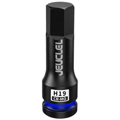 19mm Hex Impact Bit Socket, H19 1/2" Drive Allen Socket, Cr-Mo | 3-Inch, Lengthen Hex Screwdriver Adapter for Electric Ratchet Wrenches Fastening Screws, Socket Wrench, Head Drill - size: 1PC | H19 19MM