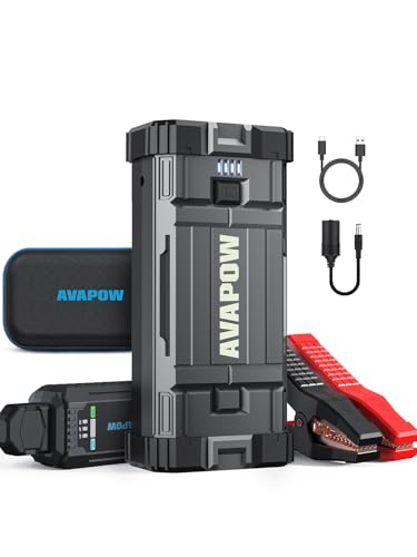 AVAPOW Car Jump Starter, 4000A Peak Battery | For All Gas or Up to 10L Diesel, Portable Booster Power Pack, 12V Auto Jump Box with LED Light, USB Quick Charge 3.0