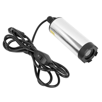 30L/min 12V Fuel Transfer Pump 51mm Portable DC Electric Submersible Pump Diesel Water Oil Transfer Tool Universal Fuel Pump for Car Truck Caravan Marine Boat Oil Extractor Pump