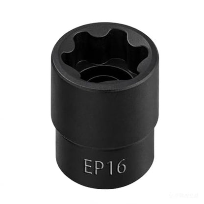 EP Socket EP16, 6 Point 3/8” Dr Female External E-Torx Plus Socket | EP Socket, Female External, E-Torx Plus Socket, External, Cr-V Steel, High Deformation Prevention - size: EP16