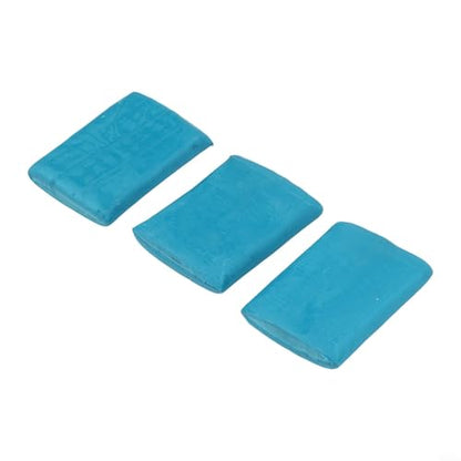 3PCS Blue Clay Cleaning Bar for Car Detailing, Fine Grade Auto Paint Decontamination Mud Remover for Rust Oil Stains on Body Glass