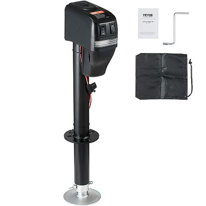 VEVOR Electric Trailer Jack, Power Tongue Jack Weight Capacity 4000 lbs, 9.84"-33.85" Electric Tongue Jack with Waterproof Cover for Lifting RV Trailer, Horse Trailer, Utility Trailer, Yacht Trailer | Electric Tongue Jack with Waterproof Cover for Lifting