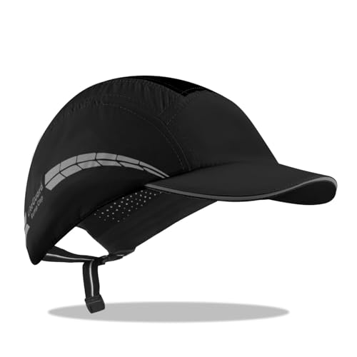 UM ULTRAMAXX Lightweight Bump Cap with Reflective Stripes, Breathable Baseball Cap Style, Head Protection Hard Hat for Men Women - color: Black