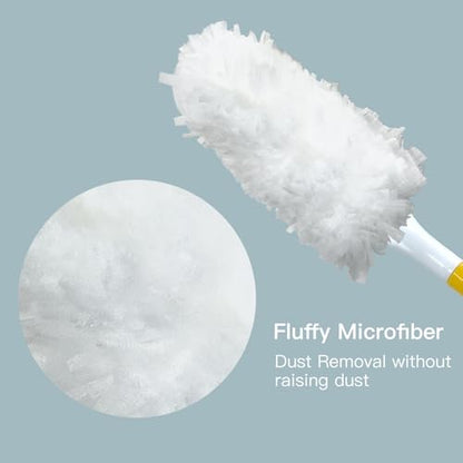 Car Interior Duster - Ultimate Cleaning Tool for Cars, House, and Office - Compact Mini Design for Effortless Dust Removal Double-Sided Design 2handle +20 Duster Refills. - style: Duster 20