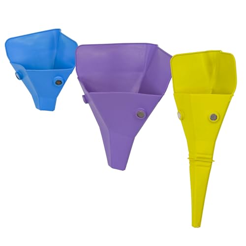 Caliber Flex & Fold Variety-Pack, Set of 3 Flexible Funnels for Automotive Use, 3 Sizes Suitable for a Variety of Fluids