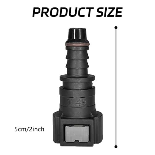 2PCS Fuel Line Quick Connector, Straight Quick Connect Fuel Line Fittings Repair Kit, High Pressure Oil Pump Fuels Hose Pipe Quickly Connect Plug for 3/8 SAE to 5/16 ID Nylon Tubing（Straight） - size: Straight