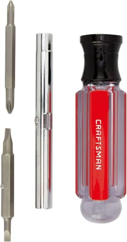 CRAFTSMAN Screwdriver Multi-Bit Set, 6 in 1, Acetate Handle (CMHT66052) (Pack of 6) - size: (Pack of 6)