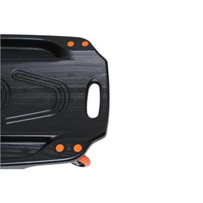 K Tool International XD74942 42" Automotive Creeper: High-Density Polyethylene Body, 440lb Capacity, Six 3" Swivel Casters, Ergonomic Head/Neck Pads, Dual Tool Trays, Low Profile Garage Design