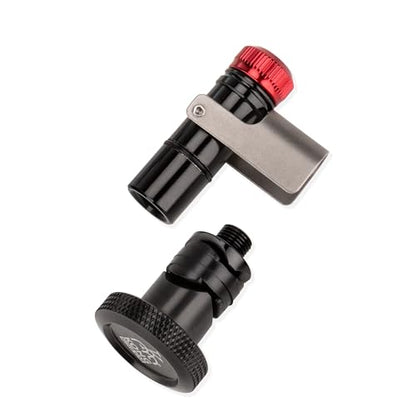 Handlebar End Plugs with CO2 Inflator - Handlebar Insert Bicycle Tire Pump Presta/Schrader Valve Compatible - Bike Tool for Mountain,Road Bicycle - style: KONG-CO2