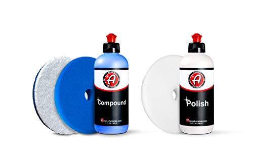 Adam's Polishes 2-Step Polishing System 12oz Combo - Silicone-Free, Body Shop Safe Formula - Quick, Professional Correcting and Polishing for Clear Coat, Gel Coat, Etc. (5.5 Kit) - size: 2-Step System - 5.5" Pads