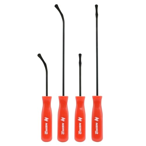 NEIKO 20758A O-Ring Pick Set, 4 Piece Automotive Pick Set, Seal Puller Pick and Hook Set for O-Rings - style: O-Ring Picks
