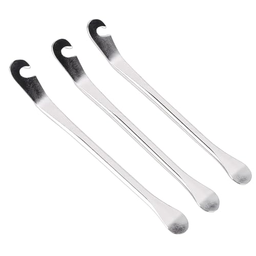 aqxreight Tire Lever Bar Set, 3 Piece Metal Tire Iron Spoons Changing Tool with Ergonomic Grip for Motorcycle, Electric Scooter, Car Repair