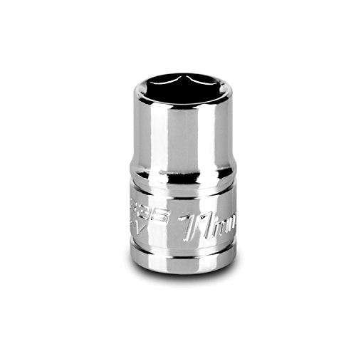 Capri Tools 11 mm Shallow Socket, 3/8-Inch Drive, 6-Point, Metric - size: 11 mm