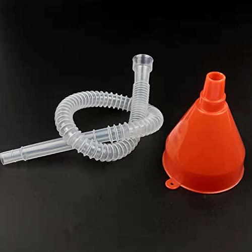 iayokocc Automotive Funnels, Plastic Funnels with Long Hoses for Gasoline, Fuel, Water, Fluids, Transmission Fluids (Tube Length 57 cm)