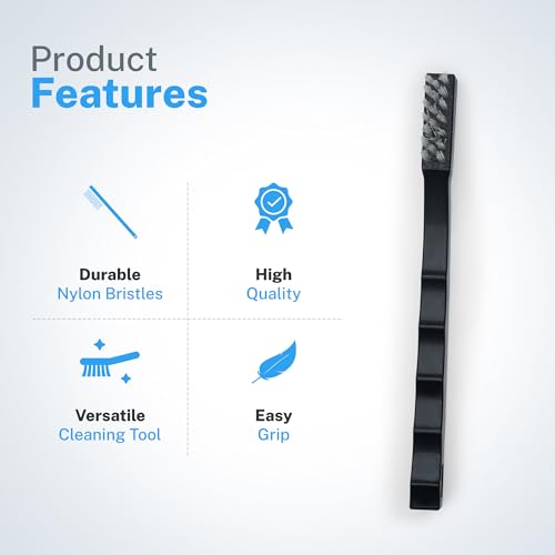 Nanoskin 6-Pack Toothbrush Style Brushes - Professional Detailing Brush Set, Car Interior and Upholstery Cleaning, Durable Nylon Bristles, Precision Automotive Cleaning, Essential Detailer's Toolkit
