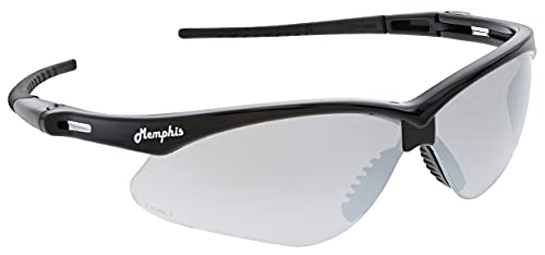 MCR Safety Glasses MP117 Silver Mirror Polycarbonate Lenses with UV Protection & Scratch Resistant Coating, Black Frame, 1-Pair - color: Silver Mirror, size: One Size
