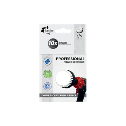Premium Drill Brush Professional– 2in1 for Drills & Angle Grinders Extra-Soft 4in White | Scratch-Free Cleaning Brush for Carpet, Upholstery, Leather Seats, Glass, Furniture and Car Interior - color: White