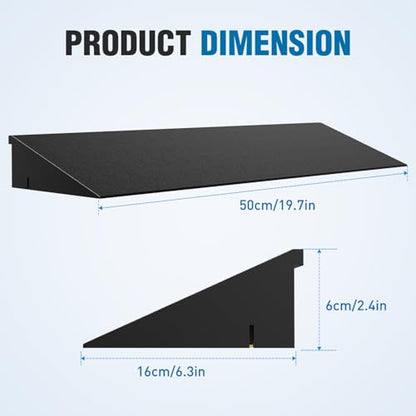 Nilight 2.4" Rise Threshold Ramp for Doorways, 19.7" Wide Low Profile Rubber Smooth Access Door Ramp for Doorway, Curb, Home Steps, Bathroom - size: 2.4" Rise