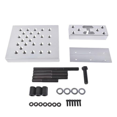 Universal Drill Press Support Block Plate Tool Set, 30 Ton Hydraulic Shop Press Plates, Bearing and Bushing Repair Removal Installation