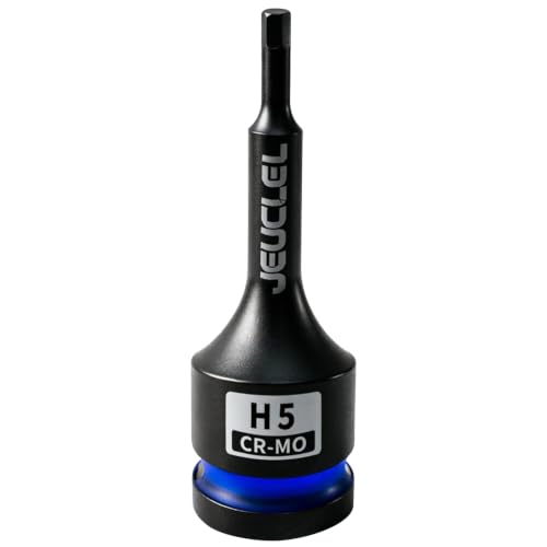 5mm Hex Impact Bit Socket, H5 1/2" Drive Allen Socket, Cr-Mo Steel | 3-Inch, Lengthen Hex Screwdriver Adapter for Electric Ratchet Wrenches Fastening Screws, Socket Wrench, Head Drill - size: 1PC | H5 5MM
