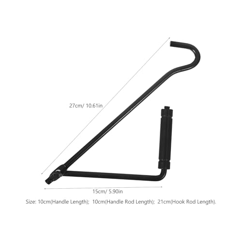 Foldable Scissor Jack Handle Car Jack Hand Rocker for Round Solid Shaft Portable Tools for Tire Change Trunk Storage and Roadside Vehicle Maintenance