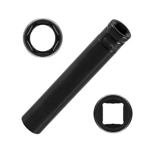 3/4" Truck Cage Bolt Socket Tool, Extra Deep Heavy Duty 1/2" Drive Removal Puller with OEM# 800921 Cage Bolt, Vehicle Impact Socket for Air Brakes, Universal Fit