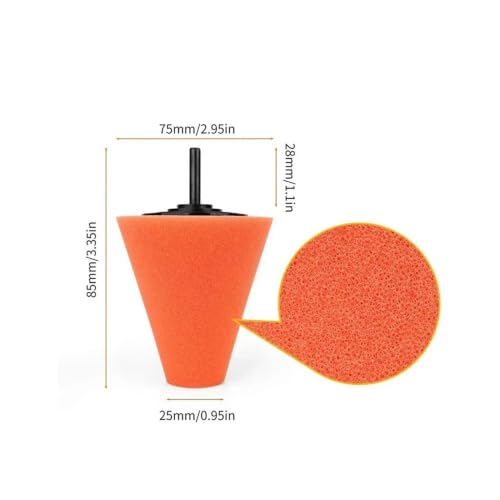 Car Polishing Foam Sponge Pad Cone Buffing Ball Waxing Kit Wheel Headlight(Conical Blue) - color: Conical Blue