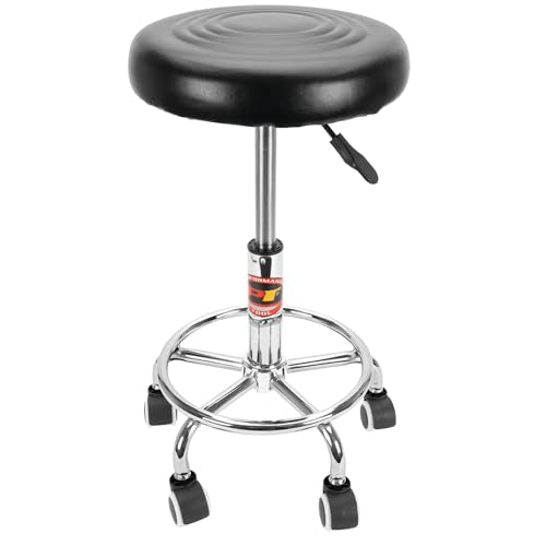 Performance Tool W85027 Adjustable (19 - 24 Inch) Pneumatic Rolling Bar Stool, 250 Lbs Capacity - style: Pneumatic Rolling Bar Stool